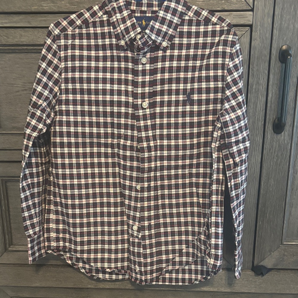 Polo by Ralph Lauren Kids Plaid Button-Down Shirt - Navy and White